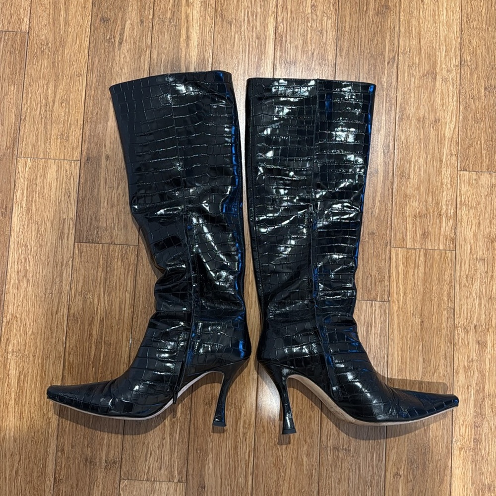 Staud Croc Cami Heeled Boots